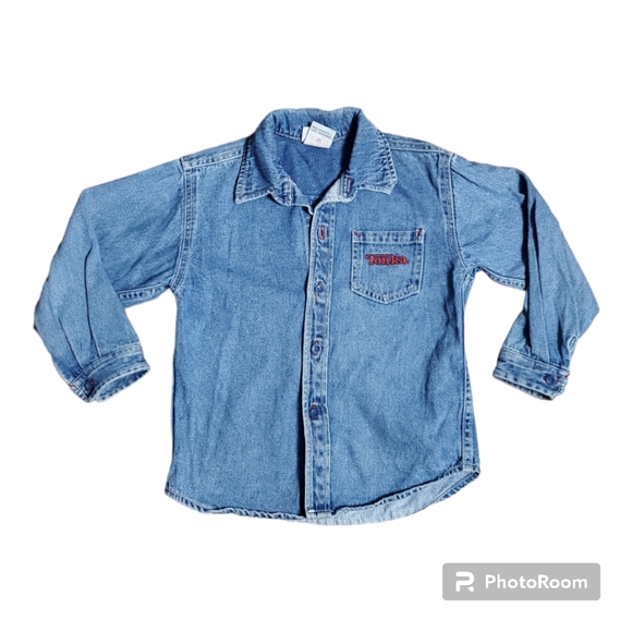 Vintage 1999 Rare Tonka Denim Jean Lightweight Button Down Jacket - Picture 2 of 10